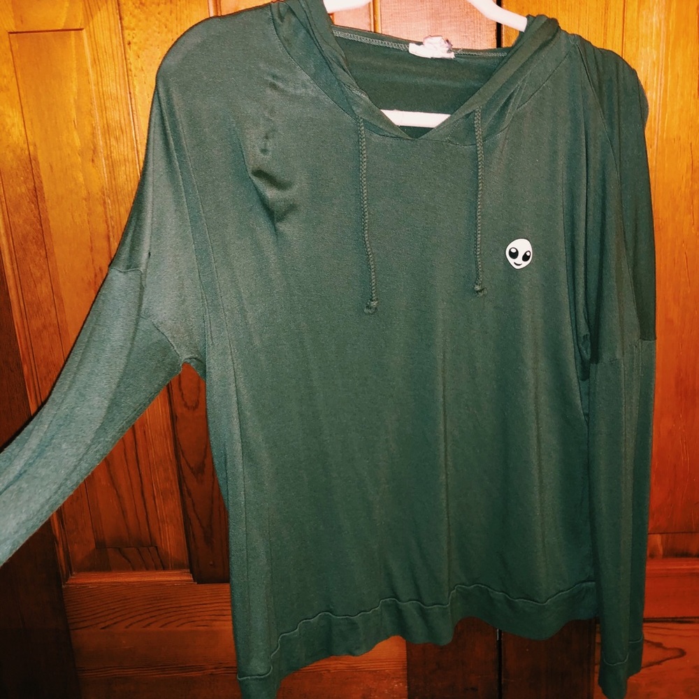 LA Hearts alien long sleeve thin hoodie